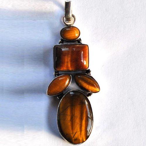 Ot 7967 pendentif pendant oeil de tigre 70mm 14gr 25x50mm argent 925 2