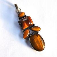 Ot 7967 pendentif pendant oeil de tigre 70mm 14gr 25x50mm argent 925 3