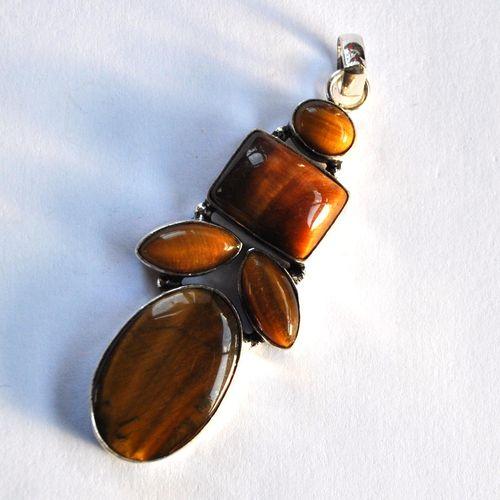 Ot 7967 pendentif pendant oeil de tigre 70mm 14gr 25x50mm argent 925 4