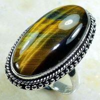 Ot 7975a bague chevaliere t57 oeil de tigre 11gr 15x30mm ethnique achat bijou argent 925