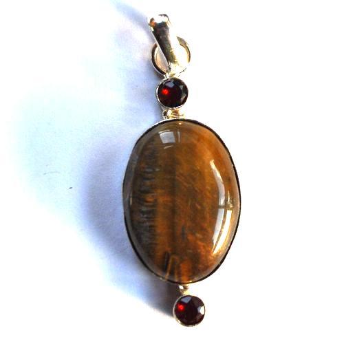 Ot 7978 pendentif pendant oeil de tigre 57mm 11gr 20x25mm argent 925 2