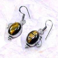 Ot 7987a parure collier boucles oreilles oeil de tigre argent 925 achat vente bijoux 3 