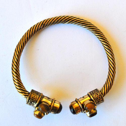 Ot 7990 bracelet torque oeil de tigre 48gr argent 925 1