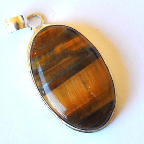 Ot 7998 pendentif pendant 25x40mm oeil de tigre argent 925 1