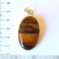 Ot 7998 pendentif pendant 25x40mm oeil de tigre argent 925 2