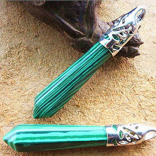 Pdu 378d pendule malachite radiesthesie divination voyance lithotherapie reiki achat vente 1