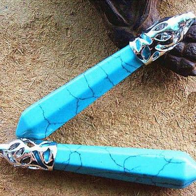 Pdu 379d pendule turquoise radiesthesie divination voyance lithotherapie reiki achat vente 1