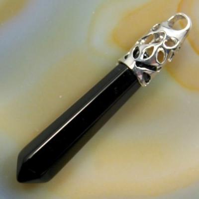 Pdu 395a pendule onyx noir radiesthesie divination voyance lithotherapie reiki achat vente