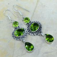 Per 047a boucles pendants oreilles peridot argent 925 achat vente bijou 1