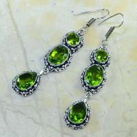 Per 060b boucles pendants oreilles peridot argent 925 achat vente bijou 2