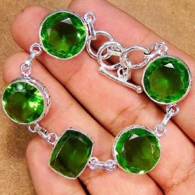 Per 083a bracelet peridot argent 925 achat vente bijoux