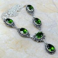 Per 098a collier parure sautoir peridot argent 925 achat vente bijou