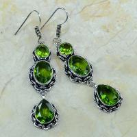 Per 101a boucles pendants oreilles peridot argent 925 achat vente bijou