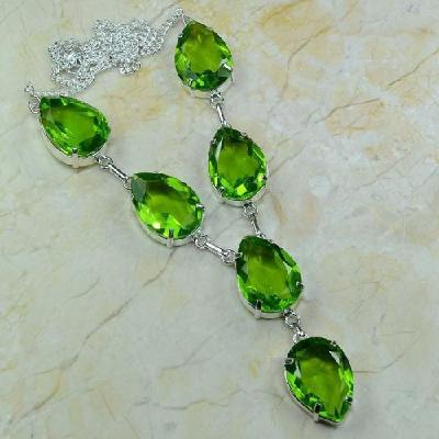 Per 107a collier parure sautoir peridot argent 925 achat vente bijou