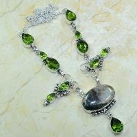 Per 114a collier parure sautoir peridot jaspe argent 925 achat vente bijou