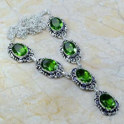 Per 115c collier parure sautoir peridot argent 925 achat vente bijou