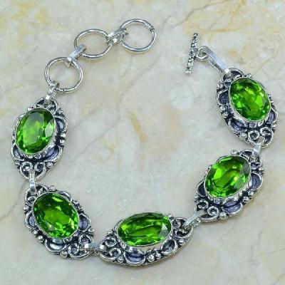 Per 116a bracelet peridot argent 925 achat vente bijoux