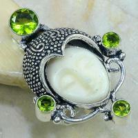 Per 120b bague t53 bouddha peridot jade bijou argent 925 achat vente