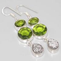 Per 123a boucles pendants oreilles peridot titane argent 925 achat vente bijou 1