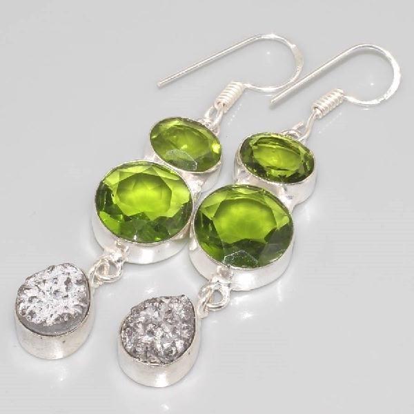 Per 123b boucles pendants oreilles peridot titane argent 925 achat vente bijou 1