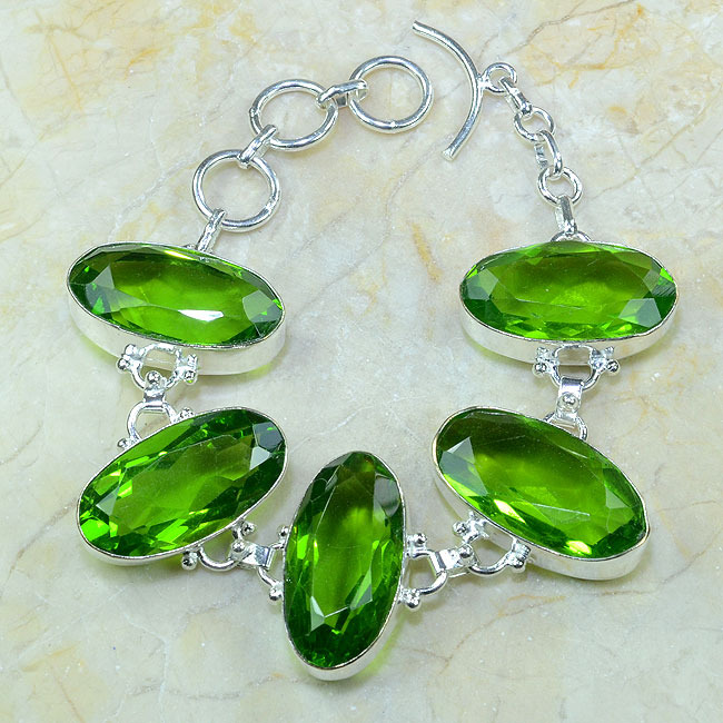 Per 131a bracelet peridot bijou argent 925 achat vente