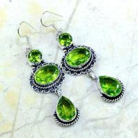 Per 140a boucles pendants oreilles peridot emeraude argent 925 achat vente bijou 2