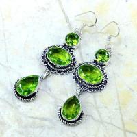 Per 140b boucles pendants oreilles peridot emeraude argent 925 achat vente bijou 2