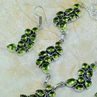 Per 174b collier boucles oreilles parure sautoir peridot argent 925 achat vente