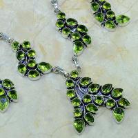 Per 174c collier boucles oreilles parure sautoir peridot argent 925 achat vente