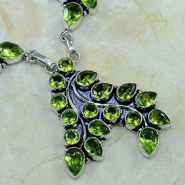 Per 174e collier boucles oreilles parure sautoir peridot argent 925 achat vente