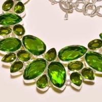 Per 204b collier parure sautoir renaissance grand siecle peridot quartz argent 925 achat vente