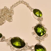 Per 210c collier parure sautoir renaissance grand siecle peridot quartz argent 925 achat vente