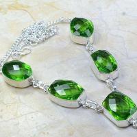 Per 214c collier parure sautoir renaissance grand siecle peridot quartz argent 925 achat vente