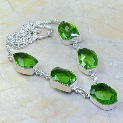 Per 215a collier parure sautoir renaissance grand siecle peridot quartz argent 925 achat vente