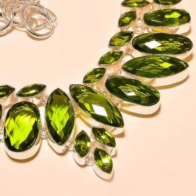 Per 223c collier parure sautoir peridot quartz argent 925 achat vente