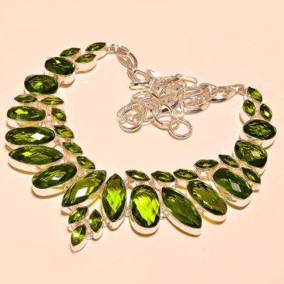 Per 223c collier parure sautoir peridot quartz argent 925 achat vente