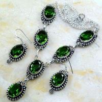 Per 232d parure collier boucles oreilles peridot quartz argent 925 achat vente