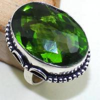 Per 275b bague t60 medievale peridot chevaliere quartz vert bijou argent 925 achat vente 1