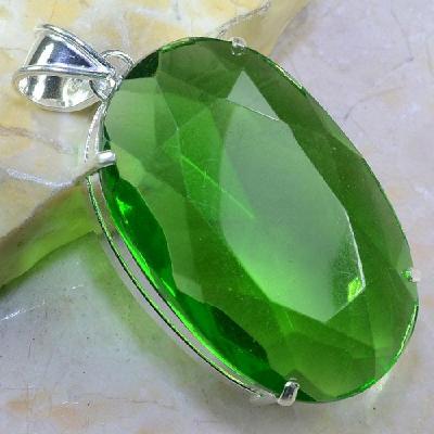 Per 279a pendentif pendant 51g peridot pierre taillee argent 925 achat vente bijoux