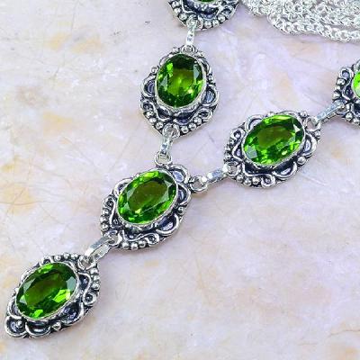 Per 281b collier parure sautoir peridot unakite quartz argent 925 achat vente