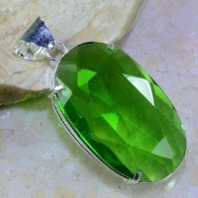 Per 283a pendentif pendant 51g peridot quartz argent 925 achat vente bijoux