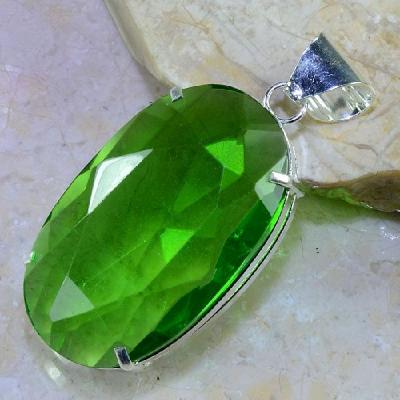 Per 283b pendentif pendant 51g peridot quartz argent 925 achat vente bijoux