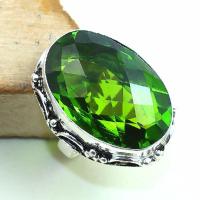 Per 288b bague t58 medievale peridot chevaliere quartz vert bijou argent 925 achat vente