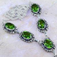 Per 306c collier parure sautoir peridot unakite quartz argent 925 achat vente