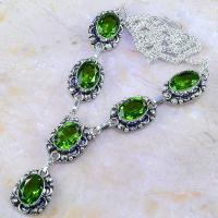 Per 306d collier parure sautoir peridot unakite quartz argent 925 achat vente