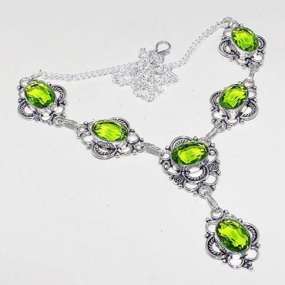 Per 308a parure collier boucles oreilles peridot quartz argent 925 achat vente