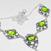 Per 308c parure collier boucles oreilles peridot quartz argent 925 achat vente