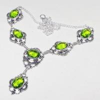 Per 308d parure collier boucles oreilles peridot quartz argent 925 achat vente