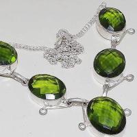 Per 320c collier parure sautoir peridot vert quartz argent 925 achat vente