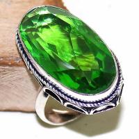 Per 329b bague t58 medievale peridot chevaliere quartz vert bijou argent 925 achat vente 1